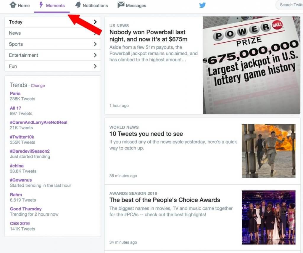 twitter moments today
