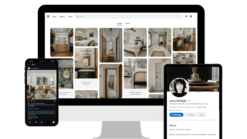 Lane McNab Interiors Social Media