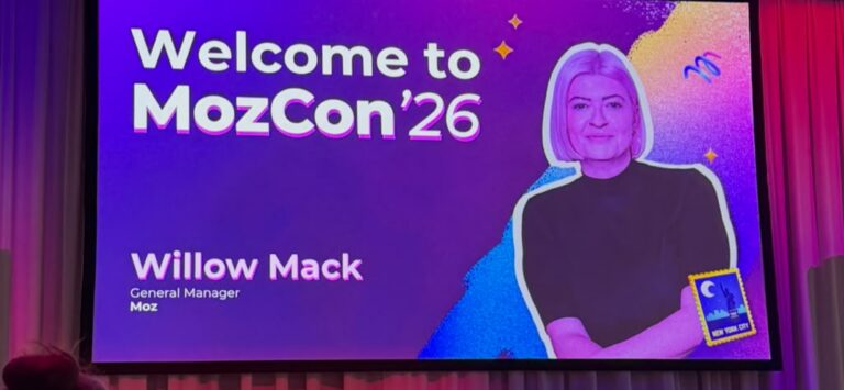 Willow Mack, General Manager of Moz, opening MozCon 2026