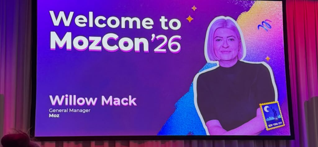 Willow Mack, General Manager of Moz, opening MozCon 2026